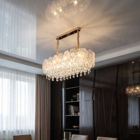 Сучасна лед люстра Artlight 116W до 20 м² колір Золото 7068-800x350AGD