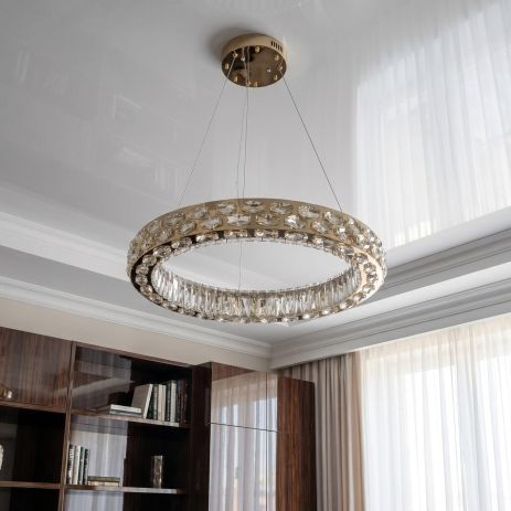 Люстра з кристалами Artlight 89W до 18 м² колір Золото 8220-600GD