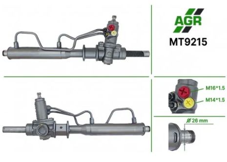 Рульова рейка з ГПК, нова, MITSUBISHI Space Runner 1991-1999, MITSUBISHI Space Wagon 1991-1998, AGR (MT9215)