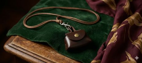 Кулон міні-компактний шкіряний гаманець для монет навушників речей підвіска у вигляді гаманця на шию