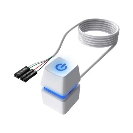 Виносна кнопка включення ПК NNBILI з LED підсвічуванням, JFP1 Power switch interface (CW2) 2m White