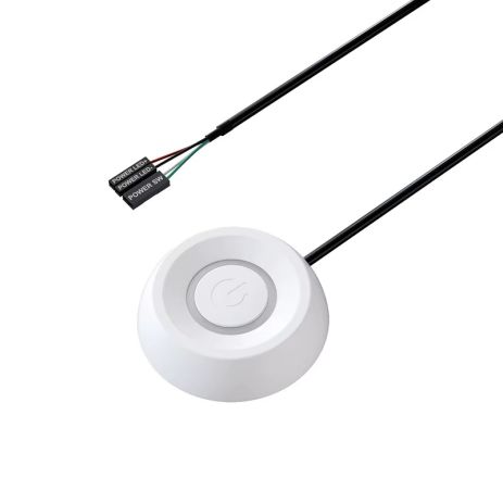 Виносна кнопка включення ПК TEUCER X3-WH з LED підсвічуванням, JFP1 Power switch interface 1.8m White