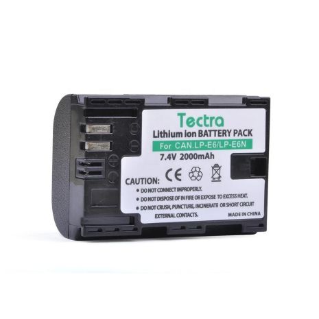 Акумулятор для Canon LP-E6 Tectra 2000 mAh (EOS 5D3, 5D4, 70D, 7D, 7D2, 5D2, 6D, 60D, 80D)