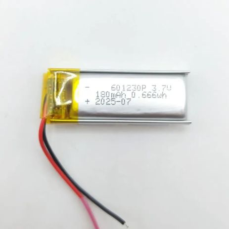 Аккумулятор 601230P универсальный с контроллером, 60 х 12 х 30 мм (180 mAh)/ для TWS наушников, Bluetooth гарнитур, MP3 плее
