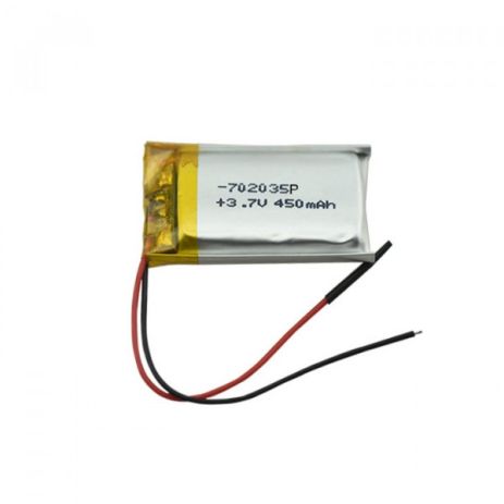 Аккумулятор 702035P универсальный с контроллером, 70 х 20 х 35 мм (450 mAh)/ для TWS наушников, кейсов наушников, смарт часов