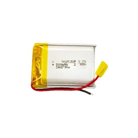 Акумулятор 902535P універсальний з контролером, 90 х 25 х 35 мм (800 mAh)/ для кейсів навушників, смарт годинника, MP3 плеєрів