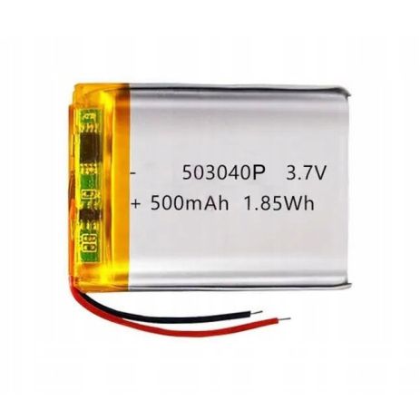 Акумулятор 503040P універсальний з контролером, 5 х 30 х 42 мм (500 mAh)/ для кейсів навушників, смарт годинника, MP3 плеєрів