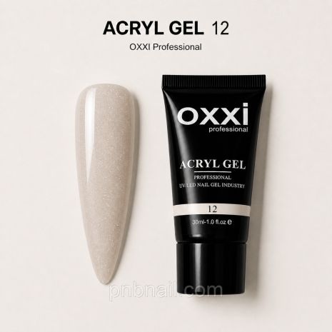 Acryl-Gel OXXI professional No12 ( світло персиковий із шимером) , 30 мл