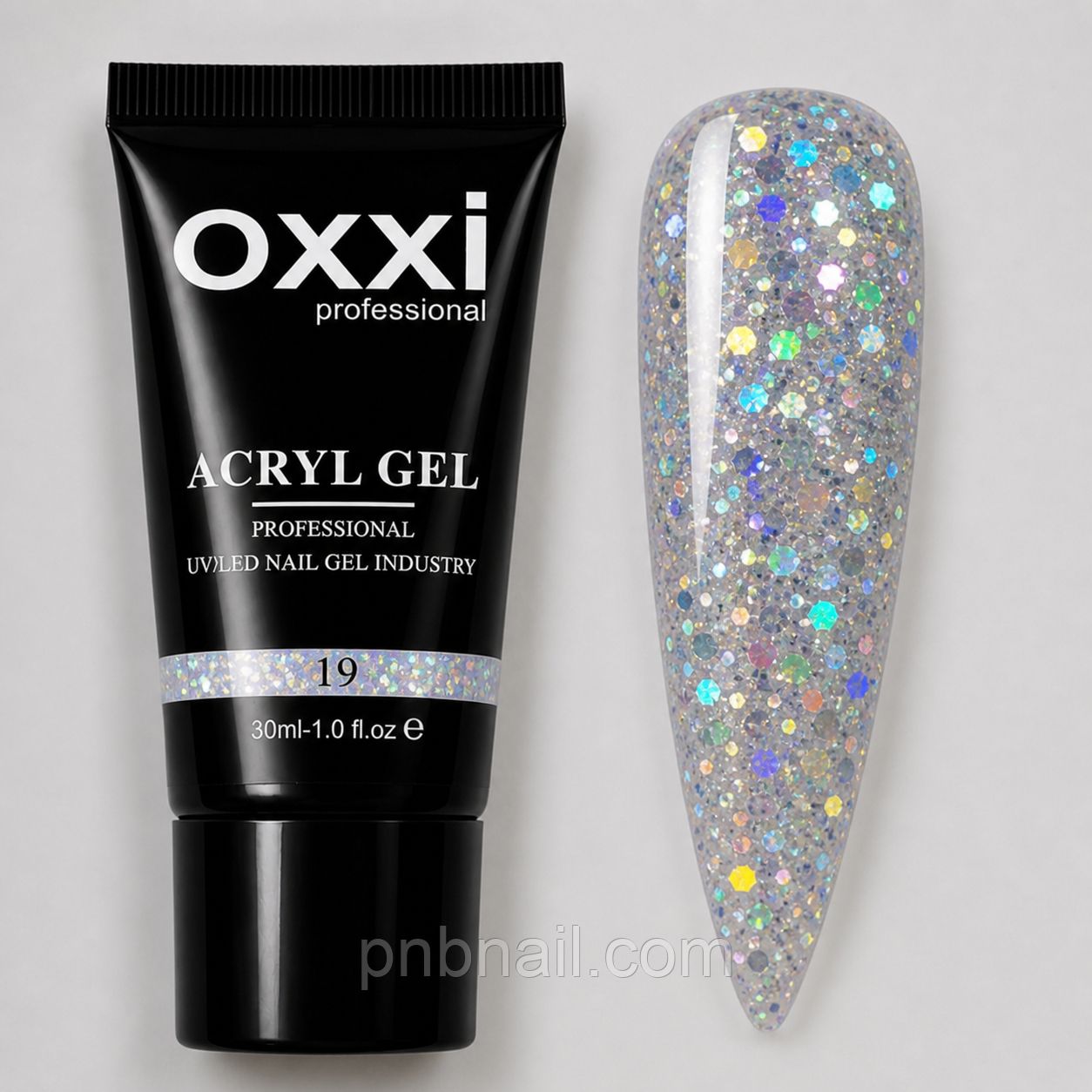 Acryl-Gel OXXI professional з блискітками No19, 30 мл Acryl-Gel OXXI professional з блискітками No19, 30 мл