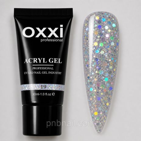 Acryl-Gel OXXI professional з блискітками No19, 30 мл