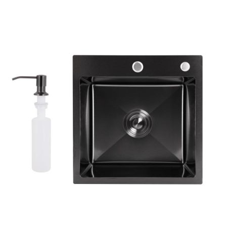 Мойка для кухни интегрированная Lidz Handmade H4545HB Decor Black PVD Honeycomb 2,5/0,5 мм LDH4545HDECBLM49438