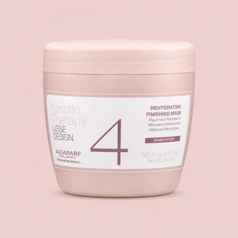 Кератиновая маска Alfaparf Lisse Design Keratin Therapy Rehydrating Mask для увлажнения сухих и поврежденных волос 500 мл
