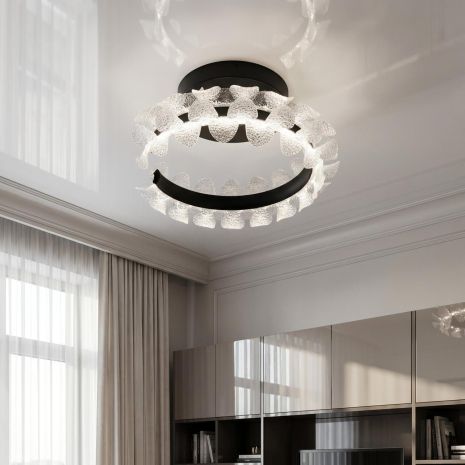 Люстра в маленькую комнату Diasha 40W до 10 м² цвет Черный 2511/400BK