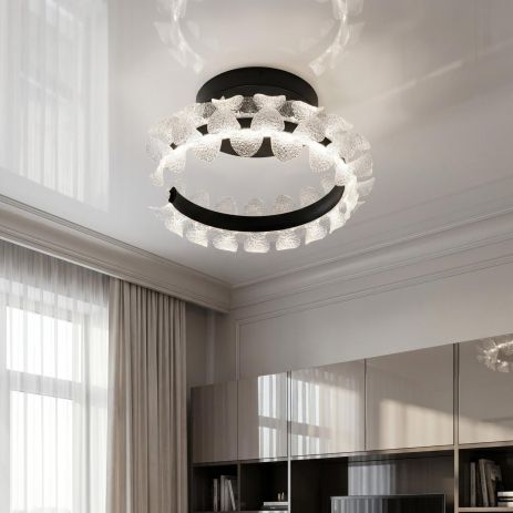Люстра в маленькую комнату Diasha 40W до 10 м² цвет Черный 2511/400BK