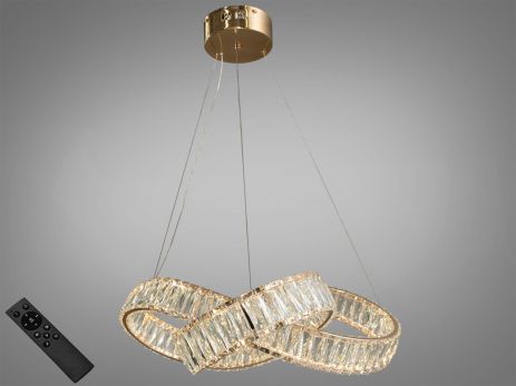 Люстра Витая с пультом Diasha 110W до 20 м² цвет Золото 536/600G