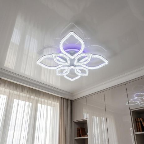 Люстра Клевер Arctic Diasha 102W до 20 м² цвет Белый 2599/4+4WH 3col dim