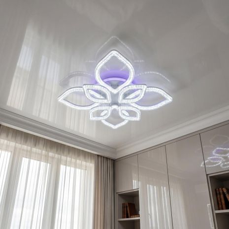 Люстра Клевер Arctic Diasha 102W до 20 м² цвет Белый 2599/4+4WH 3col dim