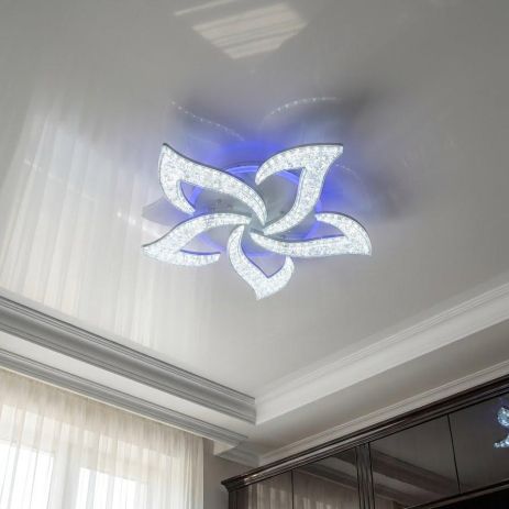 Люстра Лотос Arctic на 5 лепестков Diasha 75W до 18 м² цвет Белый 2597/5WH 3col dim
