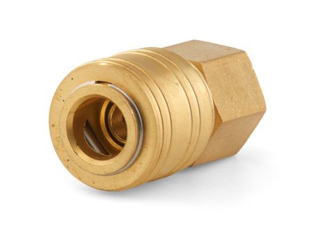 Быстроразъёмное соединение внутреннее с резьбой 1/4", латунь Miol 81-274