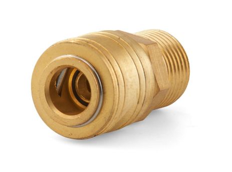 Быстроразъёмное соединение наружное с резьбой 1/2", латунь Miol 81-272