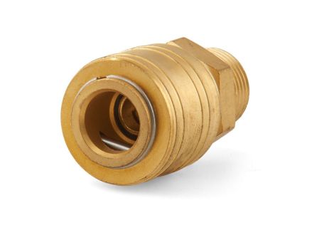Быстроразъёмное соединение наружное с резьбой 3/8", латунь Miol 81-271