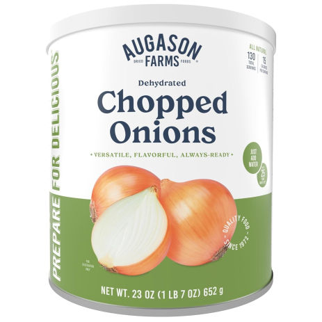 Лук нарезанный сублимированный с большим сроком годности 25 лет Augason Farms, 130 порций Лук нарезанный сублимированный с большим сроком годности 25 лет Augason Farms, 130 порций