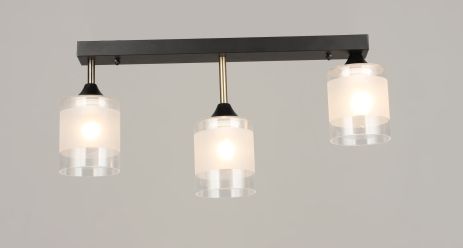 Потолочная люстра VALESO B K2345/3 BK+AB, черный + бронза, E27