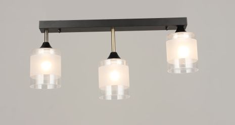 Потолочная люстра VALESO B K2345/3 BK+AB, черный + бронза, E27