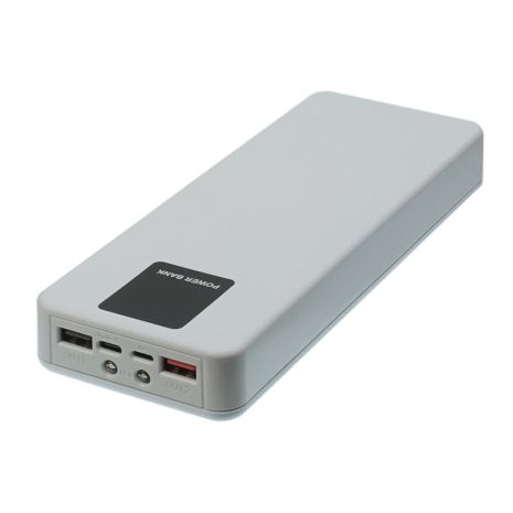 Корпус Multi-powerbank ET8, під елементи 18650 до 8 шт., 22.5W, з ліхтарем, білий.