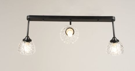 Люстра стельова VALESO B K2362/3 BK, чорна
