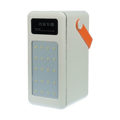 Корпус Multi-powerbank S35, під елементи 18650 до 35 шт, 22.5W, з ліхтарем, білий