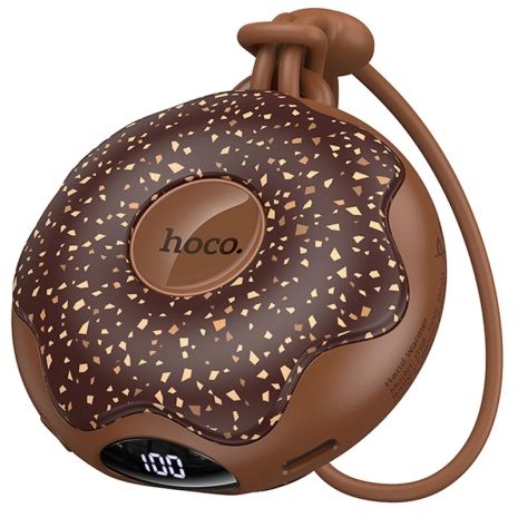 Грелка для рук Hoco J168 двусторонняя brown