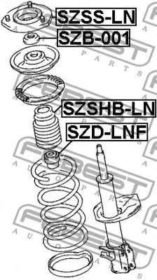 Опора переднього амортизатора Suzuki SX4 S-CROSS/SX4/Liana, FEBEST (SZSSLN)