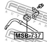 Втулка заднього стабілізатора d15 Mitsubishi Outlander I/Lancer VII/Dion, FEBEST (MSB737)