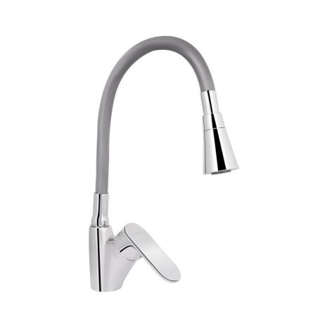 Смеситель для кухни Lidz Tani 007F3 с гибким изливом (k40) LDTAN007F3GCR31869 Grey / Chrome