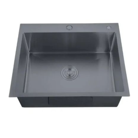Кухонная мойка Handmade Graphite PVD, 500×500 мм графит