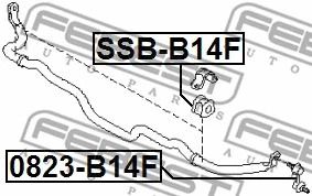 Тяга стабилизатора передняя Subaru Legacy V/Liberty V/Legacy, FEBEST (0823B14F)