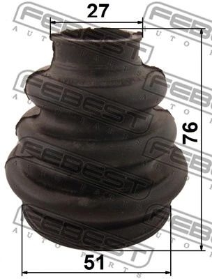 Пыльник ШРУС наружный 51x76x27 BMW (BRILLIANCE) X1, FEBEST (1917E90R)