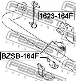 Втулка переднего стабилизатора d30 Mercedes-Benz M-CLASS/GL-CLASS, FEBEST (BZSB164F)