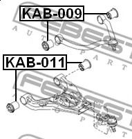 Сайлентблок нижнього переднього важеля KIA Sorento I (JC), FEBEST (KAB011)
