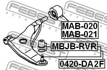 Опора шаровая переднего нижнего рычага KIA RAY/Hyundai Elantra/i30, FEBEST (0420DA2F)