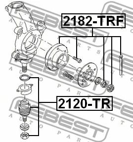 Опора шарова переднього нижнього важеля Lincoln Navigator/Aviator/Ford F-150, FEBEST (2120TR)