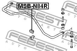 Втулка заднего стабилизатора d22 Mitsubishi Grandis/Space Runner/Space, FEBEST (MSBN84R)