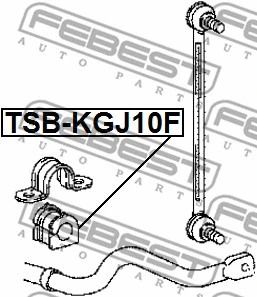 Втулка переднего стабилизатора d21 Scion Iq/Toyota IQ, FEBEST (TSBKGJ10F)