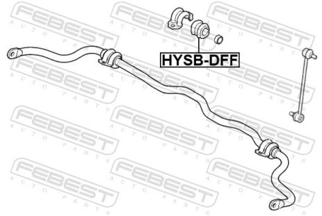 Втулка заднього стабілізатора d20.5 Hyundai Sonata/KIA K5/Hyundai Sonata VI, FEBEST (HYSBDFF)