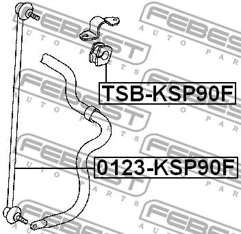 Тяга стабилизатора передняя Toyota Corolla/Yaris/Aqua, FEBEST (0123KSP90F) Тяга стабилизатора передняя Toyota Corolla/Yaris/Aqua, FEBEST (0123KSP90F)