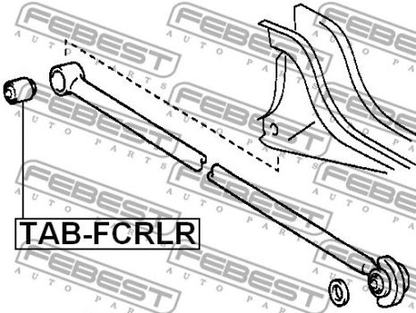 Сайлентблок задньої поперечної тяги Daihatsu Terios/Toyota Avanza, FEBEST (TABFCRLR)