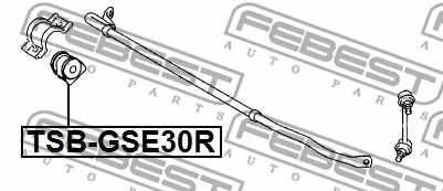 Втулка заднего стабилизатора d17 Lexus IS III/IS/Toyota, FEBEST (TSBGSE30R)