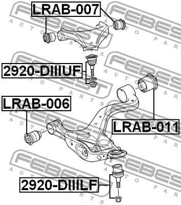 Опора шаровая переднего нижнего рычага Land Rover Discovery III/Discovery IV/LR3 III, FEBEST (2920DIIILF) Опора шаровая переднего нижнего рычага Land Rover Discovery III/Discovery IV/LR3 III, FEBEST (2920DIIILF)