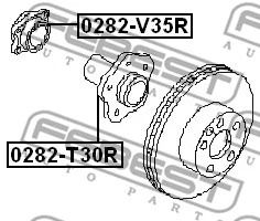 Ступица задняя, комплект Nissan 350Z/Skyline/Stagea, FEBEST (0282V35R)